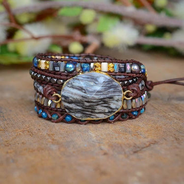 Zebra Jasper Wrap Bracelet-Your Soul Place